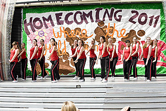 PVHS Choreo at Pep Rally 10/10/2011