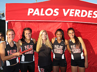 PVHS Track Coach Capozzola and team