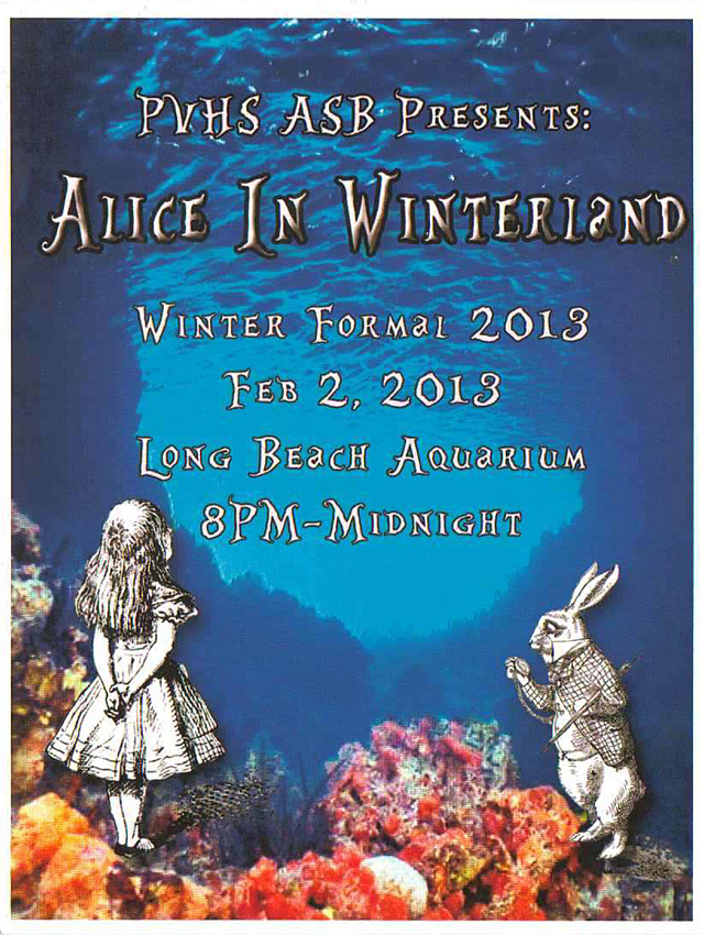 ALice in Winterland WInter Formal postcard